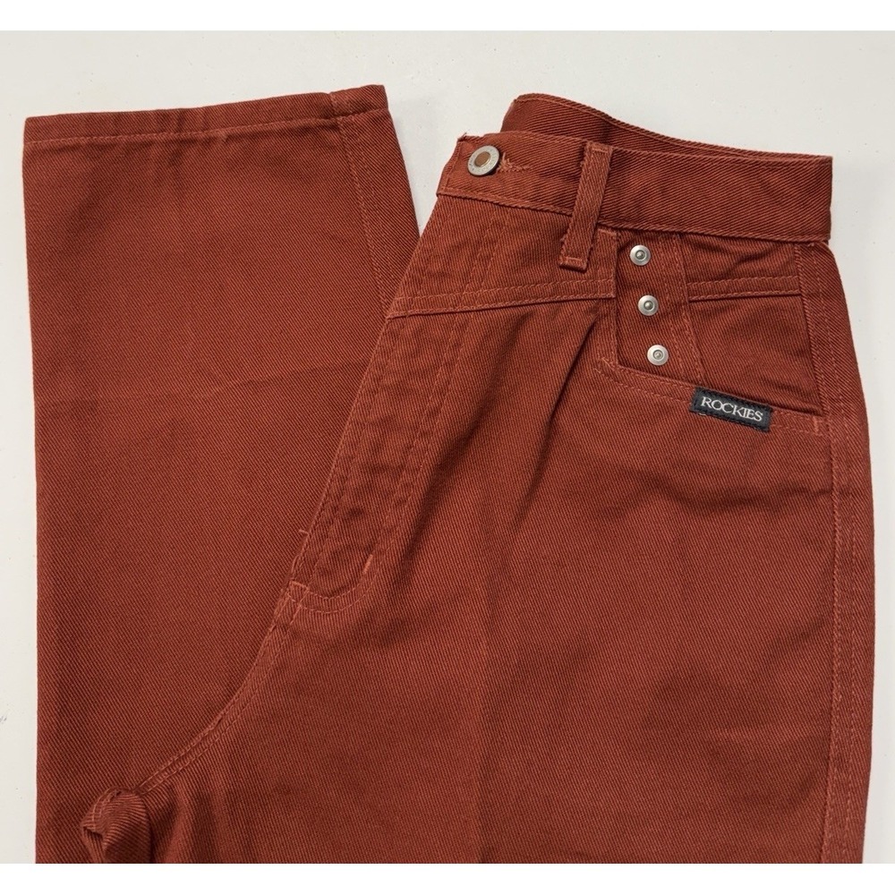 Rockies Western Bareback Jeans Women's Fits 26x37 Rodeo Cowgirl Tagged 29/9 Rust